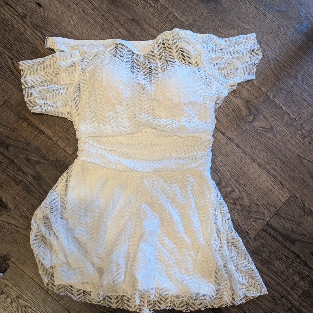 White Lace Off-Shoulder Dress